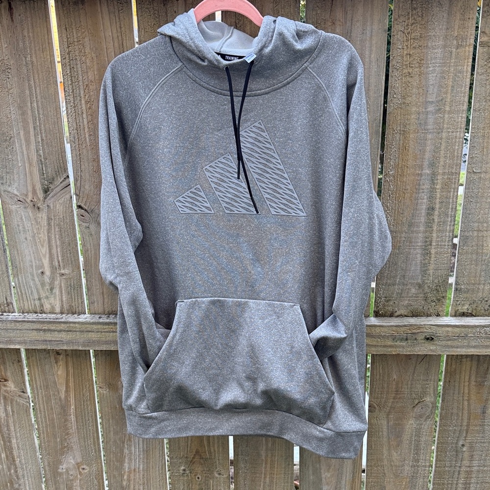 Adidas women’s training Gray Hoodie with Logo